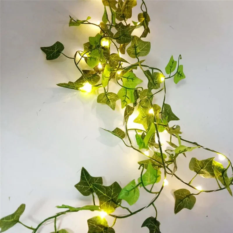 Green Leaf String Lights Home Decor